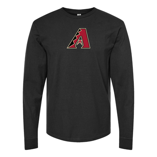 Youth Arizona Diamondbacks Logo Cotton Long Sleeve T-Shirt
