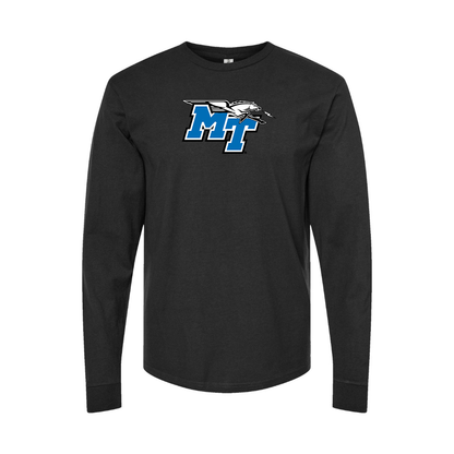 Youth Middle Tennessee Blue Raiders Logo Cotton Long Sleeve T-Shirt