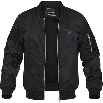 Men's  Wipro Logo Lightweight Bomber Jacket Windbreaker Softshell Varsity Jacket Coat