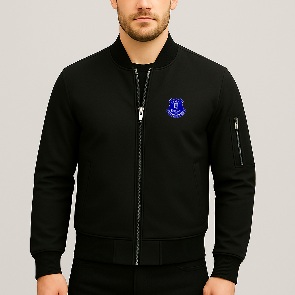 Men's Everton FC Lightweight Bomber Jacket - Black