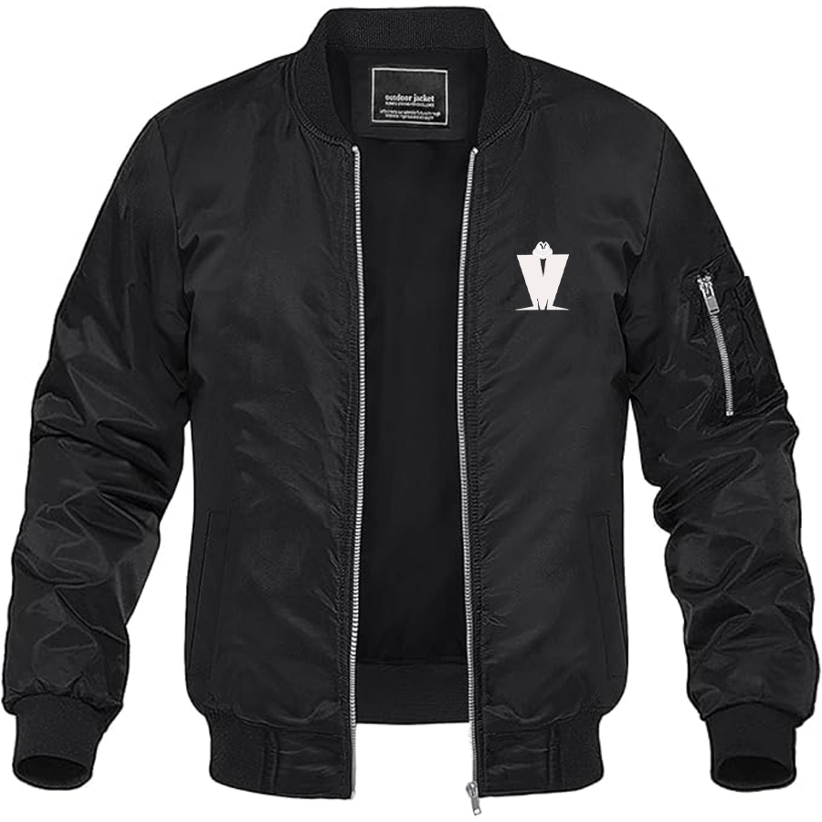 Men's Madness Logo Lightweight Bomber Jacket Windbreaker Softshell Varsity Jacket Coat