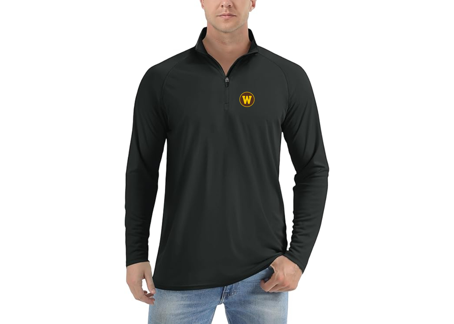 Men's Western Michigan Broncos Lightweight Quarter-Zip Athletic Shirt Long Sleeve Performance Wear