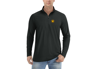 Men's Western Michigan Broncos Lightweight Quarter-Zip Athletic Shirt Long Sleeve Performance Wear