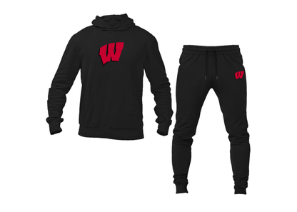 Men's Wisconsin Badgers Hoodie Joggers Set