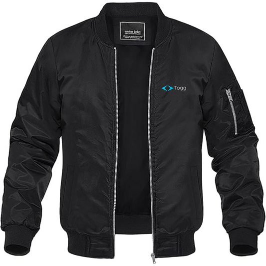 Men's Togg Logo Lightweight Bomber Jacket Windbreaker Softshell Varsity Jacket Coat