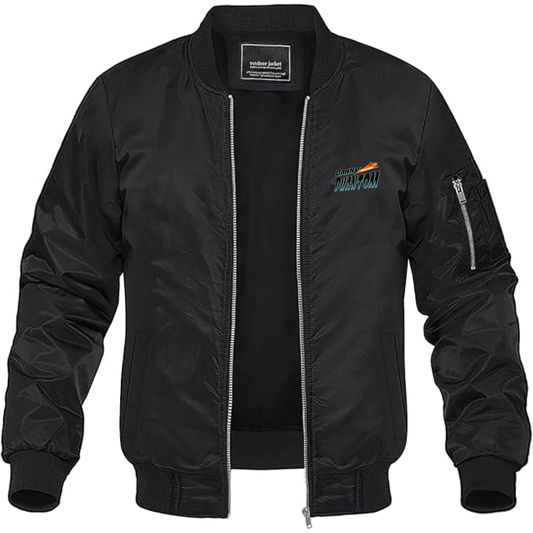 Men's Danny Phantom Logo Lightweight Bomber Jacket Windbreaker Softshell Varsity Jacket Coat