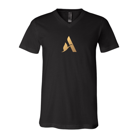 Accor Golden Logo BELLA  CANVAS - Jersey V-Neck T-Shirt