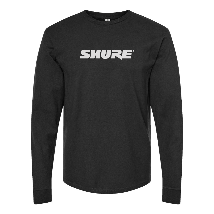 Men's Shure Logo Cotton Long Sleeve T-Shirt