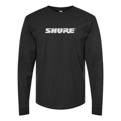 Men's Shure Logo Cotton Long Sleeve T-Shirt