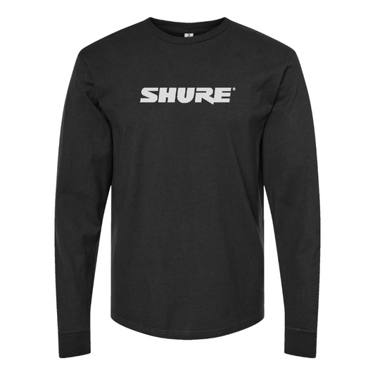 Men's Shure Logo Cotton Long Sleeve T-Shirt
