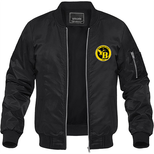 Men's Young Boys Soccer Lightweight Bomber Jacket Windbreaker Softshell Varsity Jacket Coat