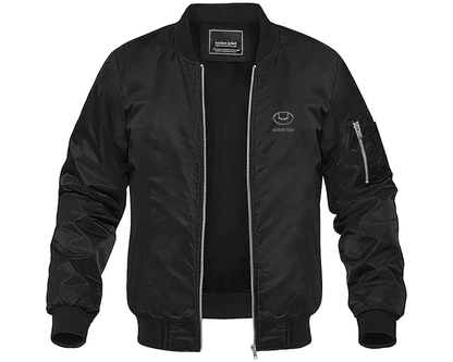Men's Hawta Logo Lightweight Bomber Jacket Windbreaker Softshell Varsity Jacket Coat