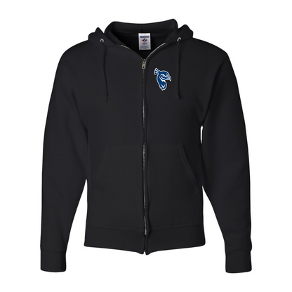 Men's Saint Peters Peacocks Logo JERZEES NuBlend Full-Zip Hooded Sweatshirt