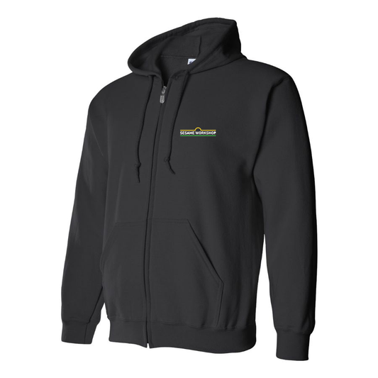 Men's Sesame Workshop Logo  Zipper Hoodie
