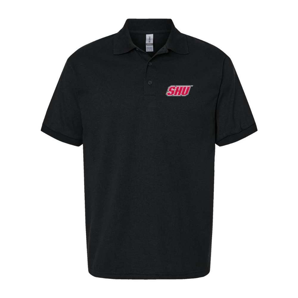 Men's Sacred Heart Pioneers Logo Gildan Dry Blend Jersey Polo