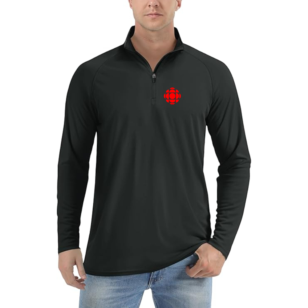 Men's CBC Logo Lightweight Quarter-Zip Athletic Shirt Long Sleeve Performance Wear