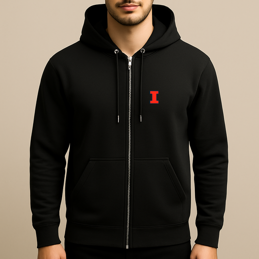 Men's Illinois Fighting Illini Logo Zipper Hoodie