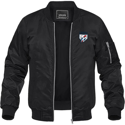 Men's Lidom Logo Lightweight Bomber Jacket Windbreaker Softshell Varsity Jacket Coat