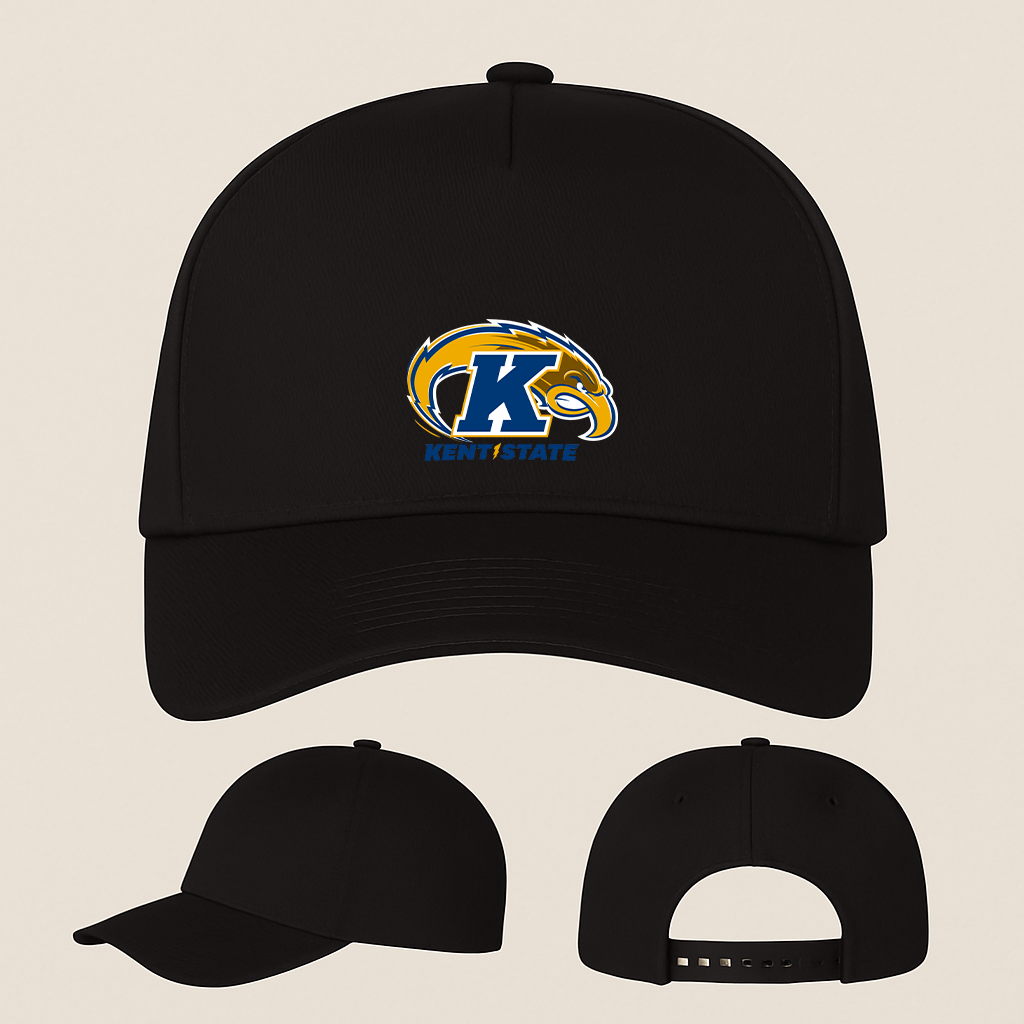 Kent State Golden Flashes Logo Five Panel Twill Snapback Cap