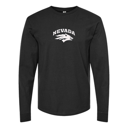 Youth Nevada Wolf Pack Logo Cotton Long Sleeve T-Shirt