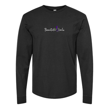 Men's Beatiful Halo Logo Cotton Long Sleeve T-Shirt