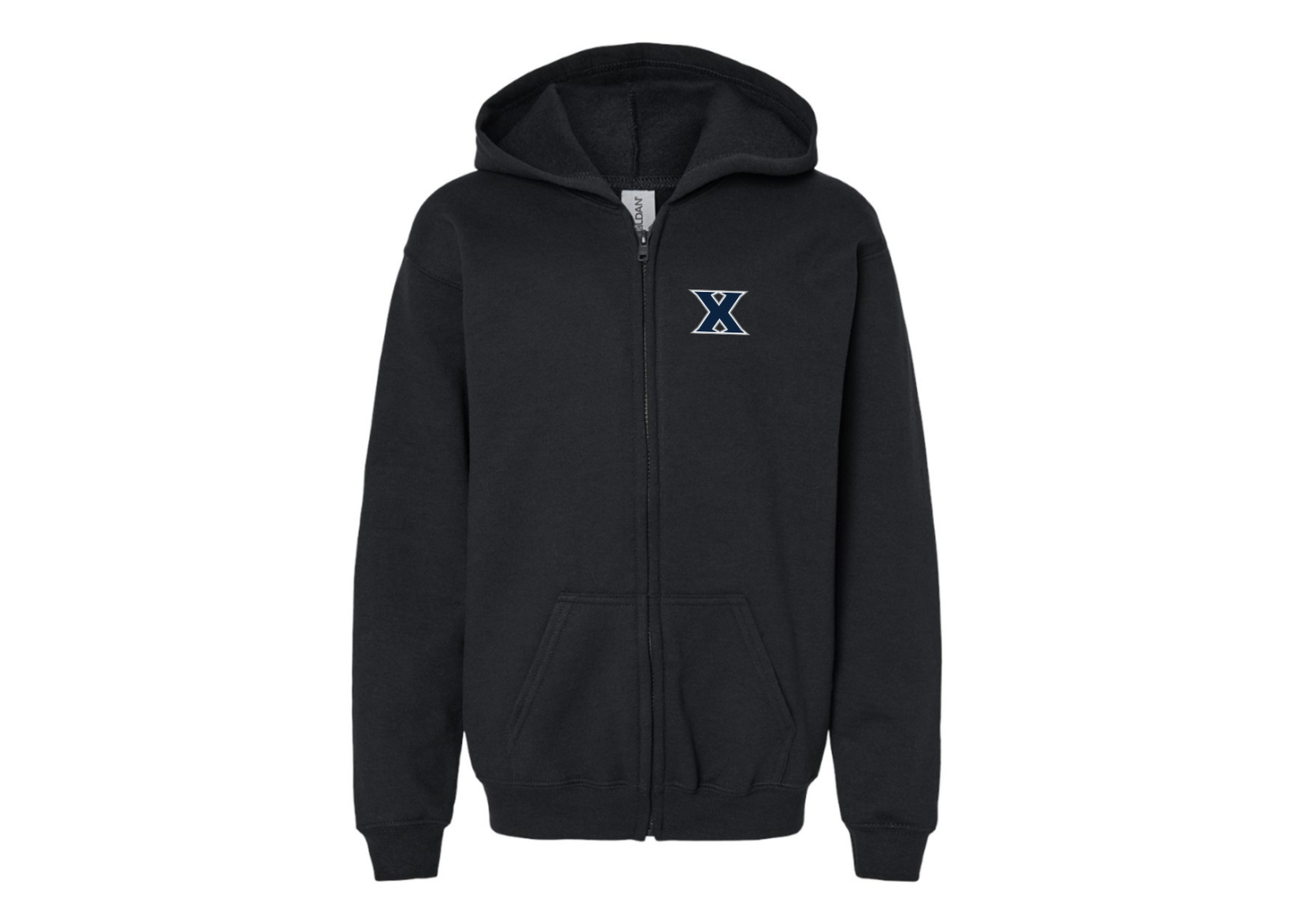 Gildan Heavy Blend Youth Xavier Musketeers Full Zip Hooded Sweatshirt
