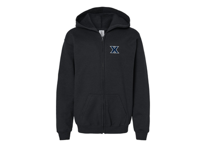 Gildan Heavy Blend Youth Xavier Musketeers Full Zip Hooded Sweatshirt