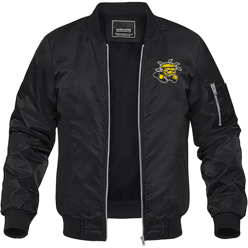 Men's Wichita State Shockers Lightweight Bomber Jacket - Black