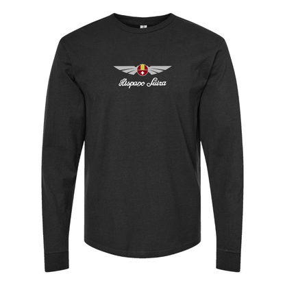 Youth Hispano Suiza Logo Cotton Long Sleeve T-Shirt