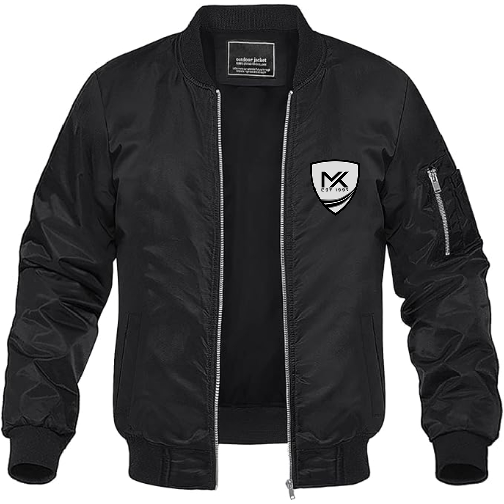 Men's MK Sportscars Logo Lightweight Bomber Jacket Windbreaker Softshell Varsity Jacket Coat (Copy)