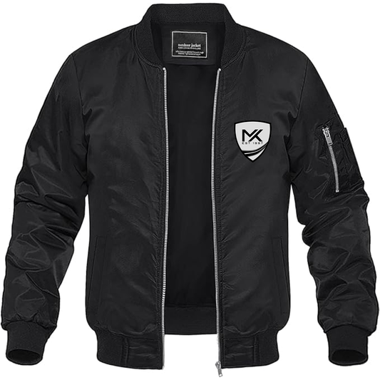 Men's MK Sportscars Logo Lightweight Bomber Jacket Windbreaker Softshell Varsity Jacket Coat (Copy)