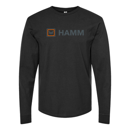 Men's Hamm Logo Cotton Long Sleeve T-Shirt