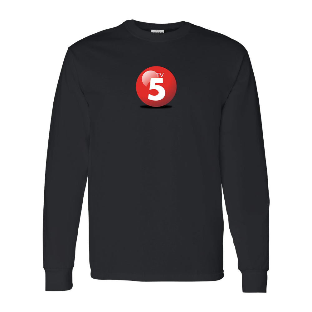 Men's ABC TV5 Logo Gildan Heavy Cotton Long Sleeve T-Shirt