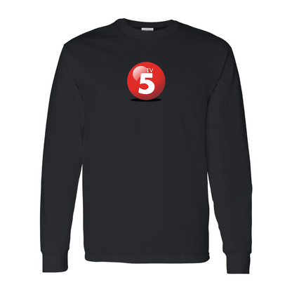 Men's ABC TV5 Logo Gildan Heavy Cotton Long Sleeve T-Shirt