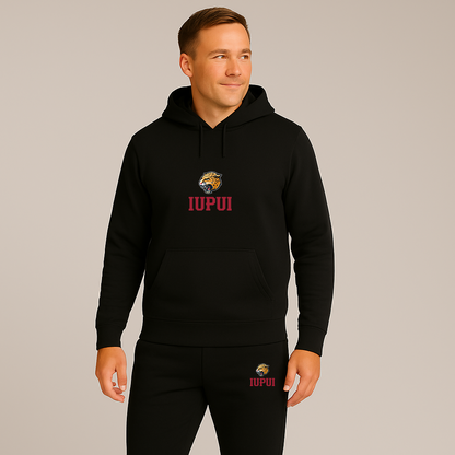 Men's IUPUI Jaguars Logo Hoodie Joggers Set