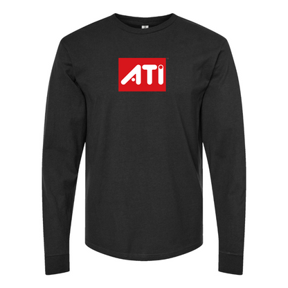 Men's ATI Logo Cotton Long Sleeve T-Shirt