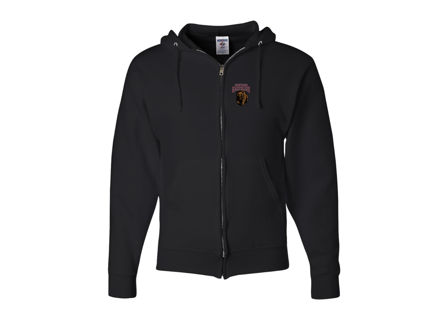 Men's Montana Grizzliesl JERZEES NuBlend Full-Zip Hooded Sweatshirt
