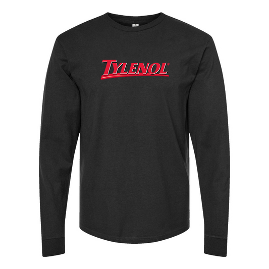 Men's Tylenol Logo Cotton Long Sleeve T-Shirt