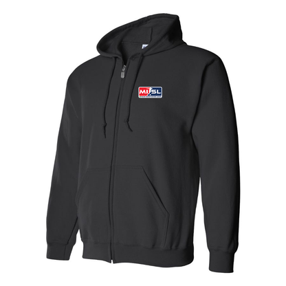 Men's Major Indoor Soccer League Logo Zipper Hoodie
