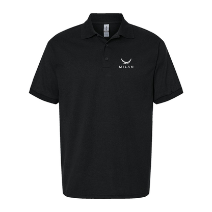 Men's Milan Red Logo Dry Blend Polo