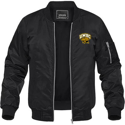 Men's UMBC Retrievers Lightweight Bomber Jacket - Black
