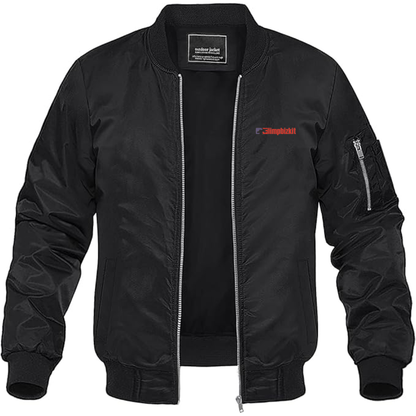 Men's Limp Bizkit Logo Lightweight Bomber Jacket Windbreaker Softshell Varsity Jacket Coat