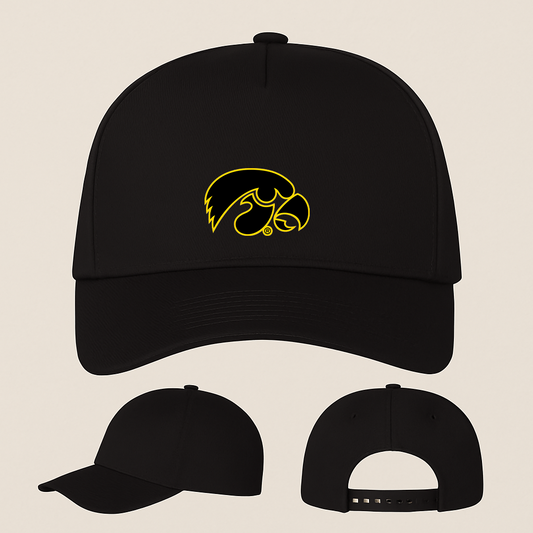 Iowa Hawkeyes Logo Five Panel Twill Snapback Cap