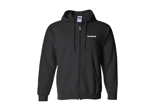 Men's Nasdaq Logo Gildan  Heavy Blend Full Zip Hooded Sweatshirt