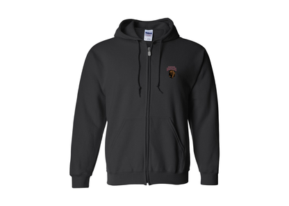 Men's Montana Grizzliesl Gildan  Heavy Blend Full Zip Hooded Sweatshirt