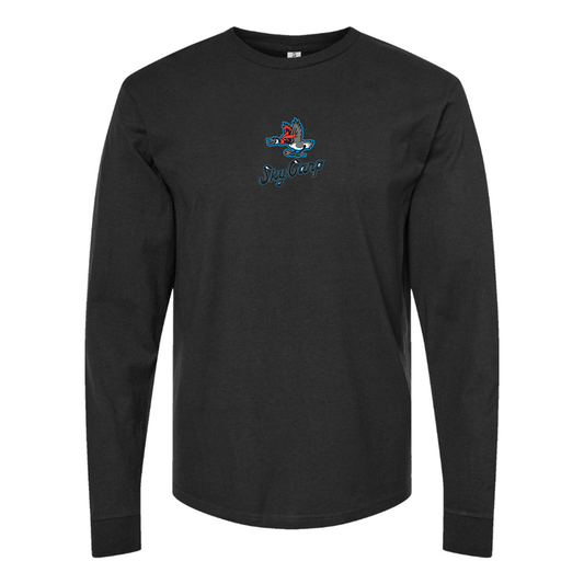 Youth Beloit Sky Carp Logo Cotton Long Sleeve T-Shirt