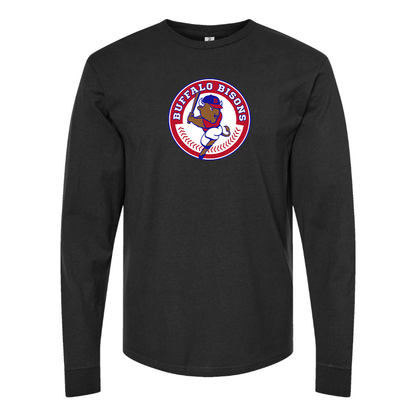 Men's Buffalo Bisons Logo Cotton Long Sleeve T-Shirt