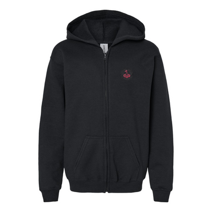 Gildan Heavy Blend Youth AFC Bournemouth Soccer Logo Full Zip Hooded Sweatshirt