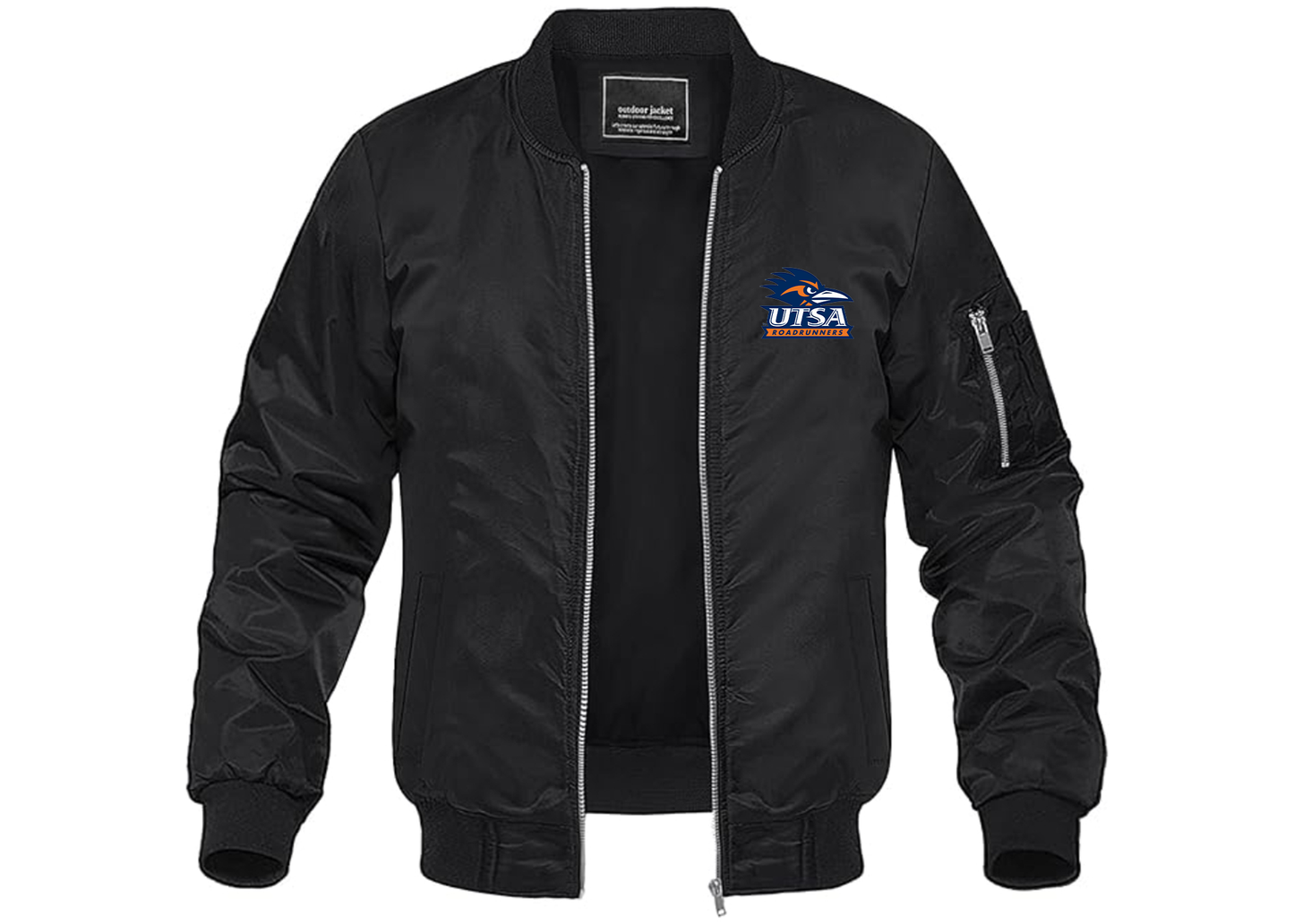 Men's Texas SA Roadrunners Lightweight Bomber Jacket Windbreaker Softshell Varsity Jacket Coat