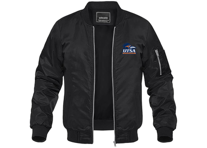 Men's Texas SA Roadrunners Lightweight Bomber Jacket Windbreaker Softshell Varsity Jacket Coat